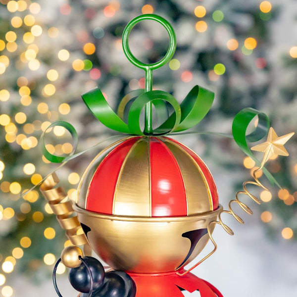 Christmas Sleigh with Giant Jingle Bells - Medium 44" Tall Iron