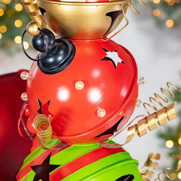 Christmas Sleigh with Giant Jingle Bells - Medium 44" Tall Iron