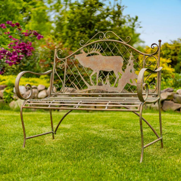 Classic Iron Benches with Animal Silhouette Shapes