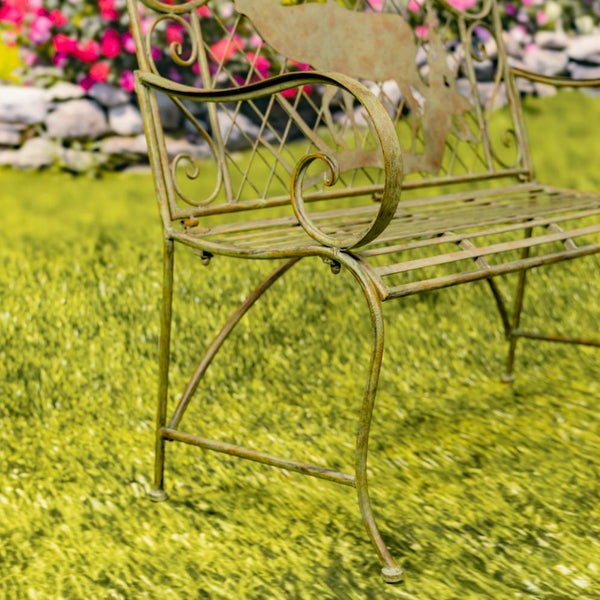 Classic Iron Benches with Animal Silhouette Shapes