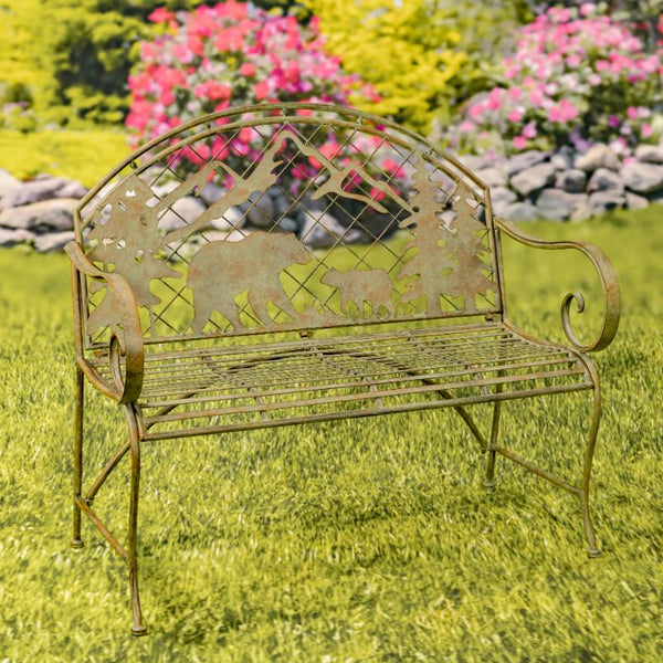 Classic Iron Benches with Animal Silhouette Shapes