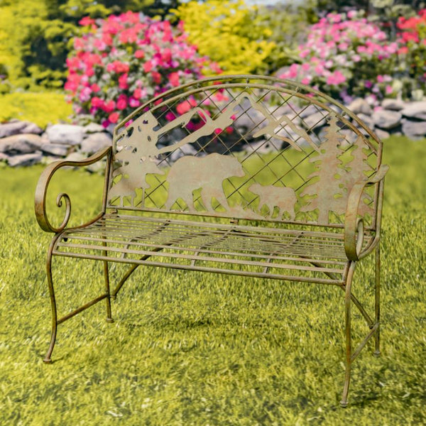 Classic Iron Benches with Animal Silhouette Shapes