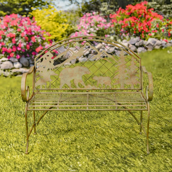 Classic Iron Benches with Animal Silhouette Shapes