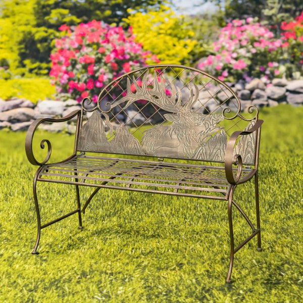 Classic Iron Benches with Animal Silhouette Shapes