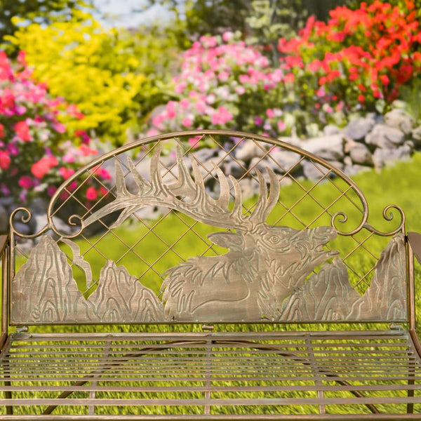 Classic Iron Benches with Animal Silhouette Shapes
