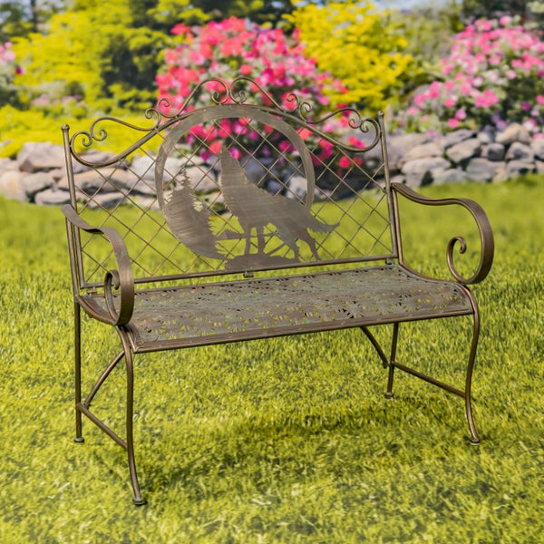 Classic Iron Benches with Animal Silhouette Shapes