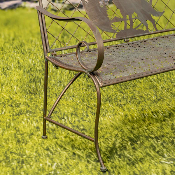Classic Iron Benches with Animal Silhouette Shapes