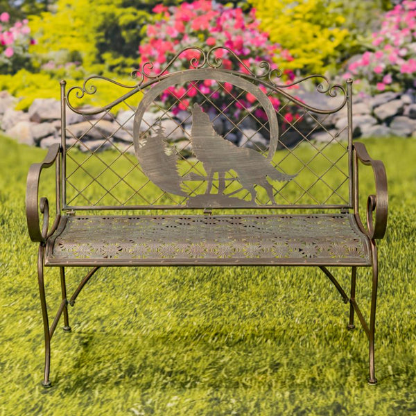 Classic Iron Benches with Animal Silhouette Shapes