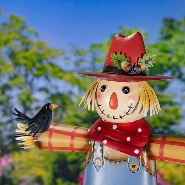 Set of 2 Iron Scarecrow Figurines "Mr. & Mrs. Scarecrow"