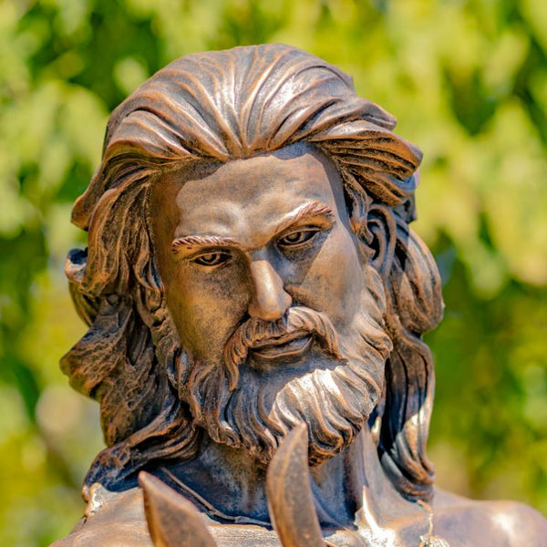 Magnesium Merman Garden Statue Holding Trident "Roberto" 50" Tall