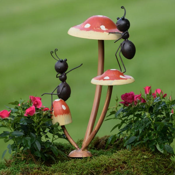 Set of 6 Assorted Ants Frogs Butterflies Garden Stakes