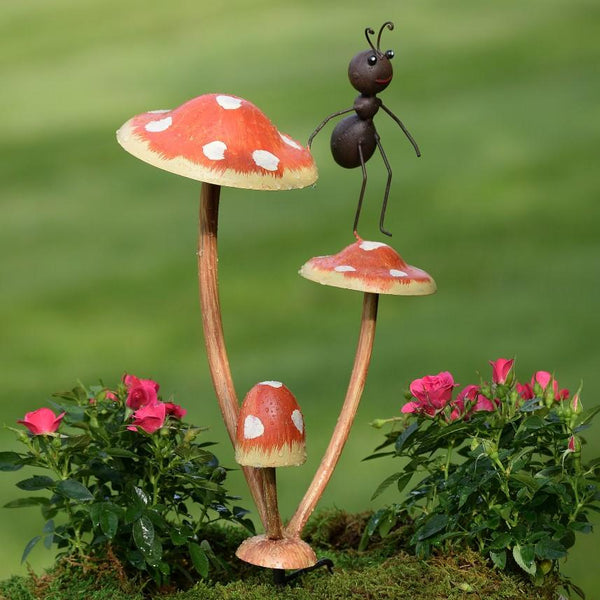 Set of 6 Assorted Ants Frogs Butterflies Garden Stakes