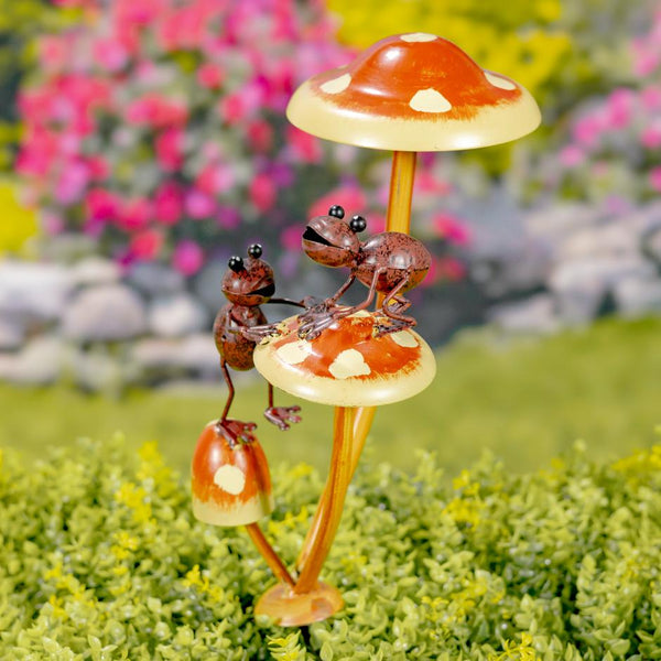 Set of 6 Assorted Ants Frogs Butterflies Garden Stakes