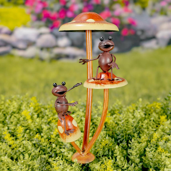 Set of 6 Assorted Ants Frogs Butterflies Garden Stakes