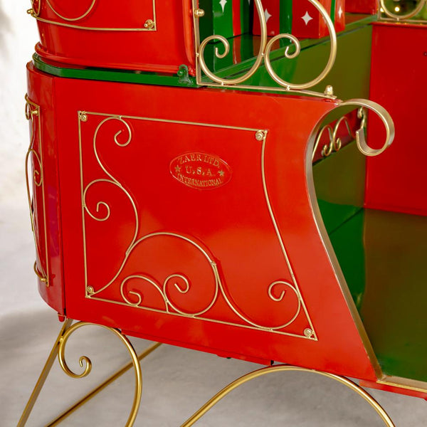 Elegant Metal Christmas Sleigh "The Bethlehem" 5.5ft. Tall