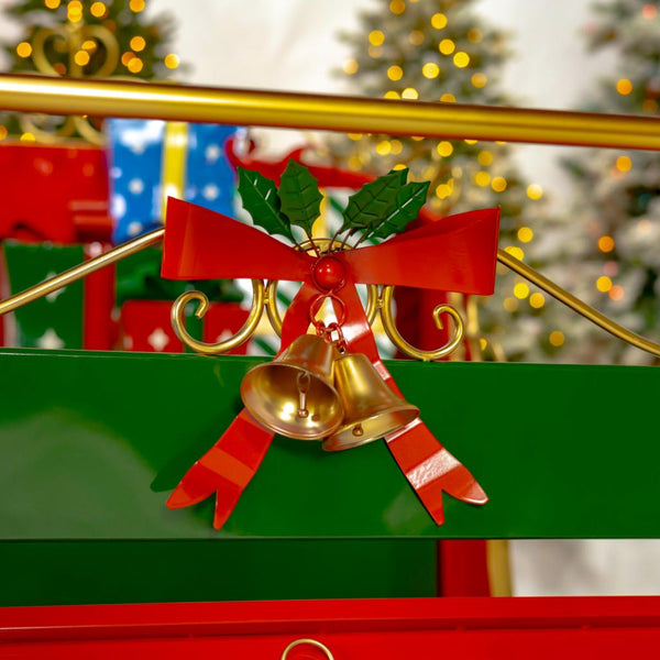 Elegant Metal Christmas Sleigh "The Bethlehem" 5.5ft. Tall