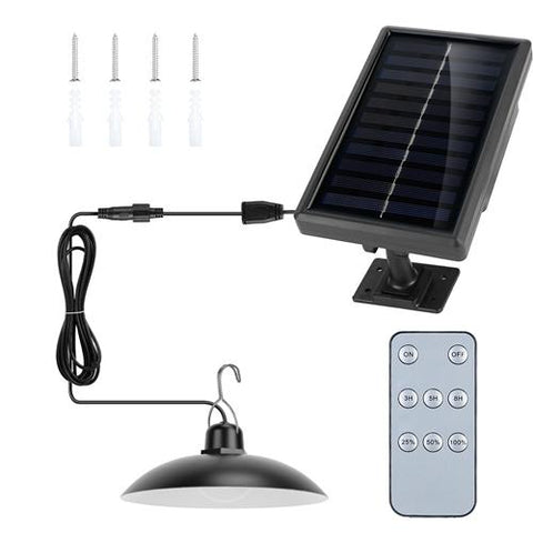 Solar Shed Light Pendant Lamp Dimmable Auto Off Sensor Hanging Lamp Patio Balcony