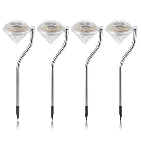 4Pcs Solar Garden Light Outdoor LED Lights 7-Color Changing Waterproof Pathway Stakes