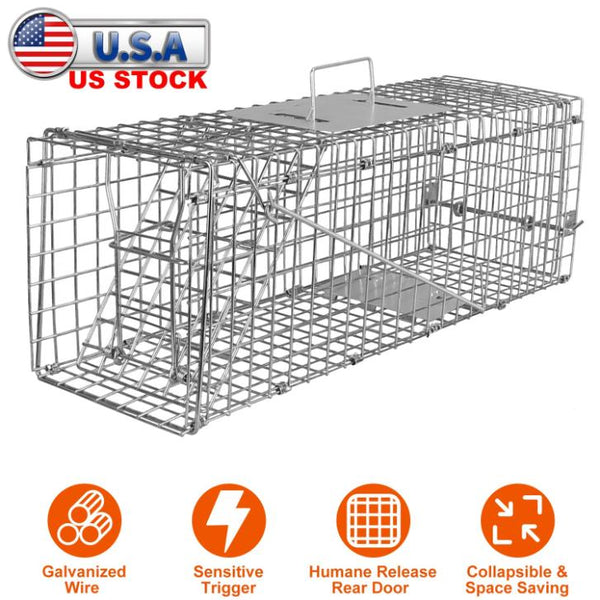 Catching Live Wire Humane Trap Cage Catch Release Live Small Animal Rodent Cage Collapsib ...