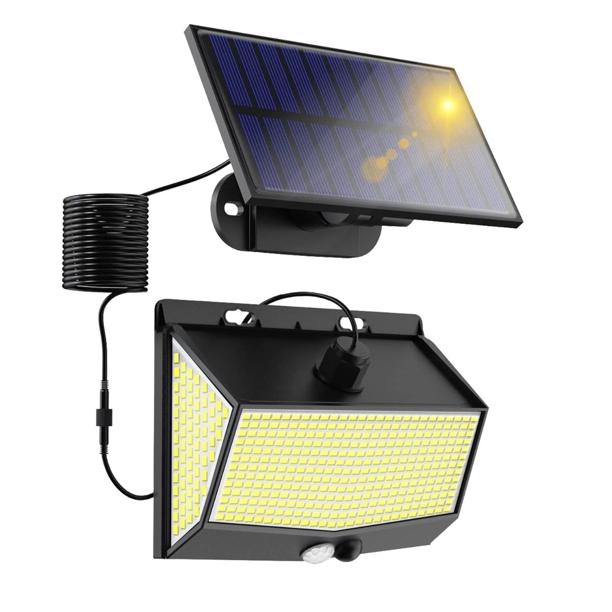 Solar Powered Wall Lights Motion Sensor Outdoor Lamps Separate Solar P ...