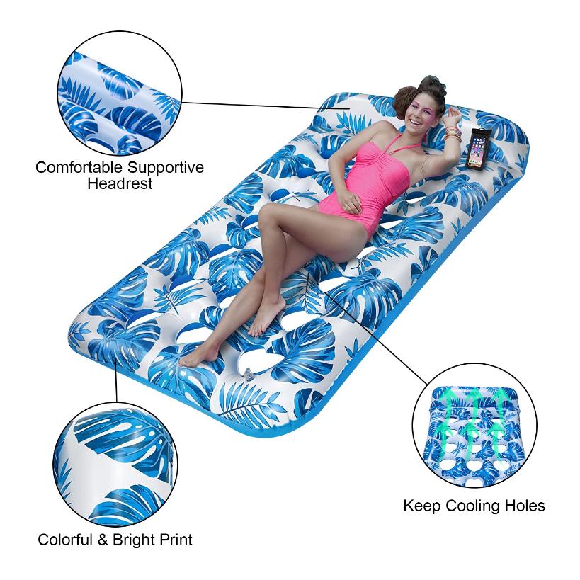 3 Pack Inflatable Pool Float Raft Water Lounge 330lbs Load-Bearing Mat ...