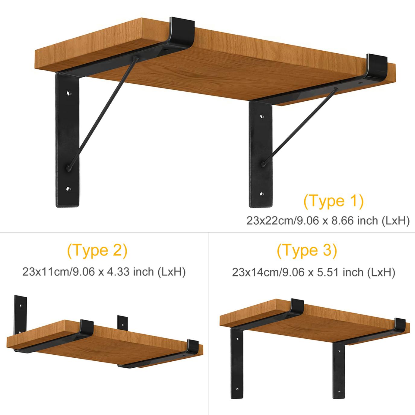 L Metal Racking Support 2 Pack Wall Mounted Shelf Bracket L-Shaped Metal Rack Support with Scr ...
