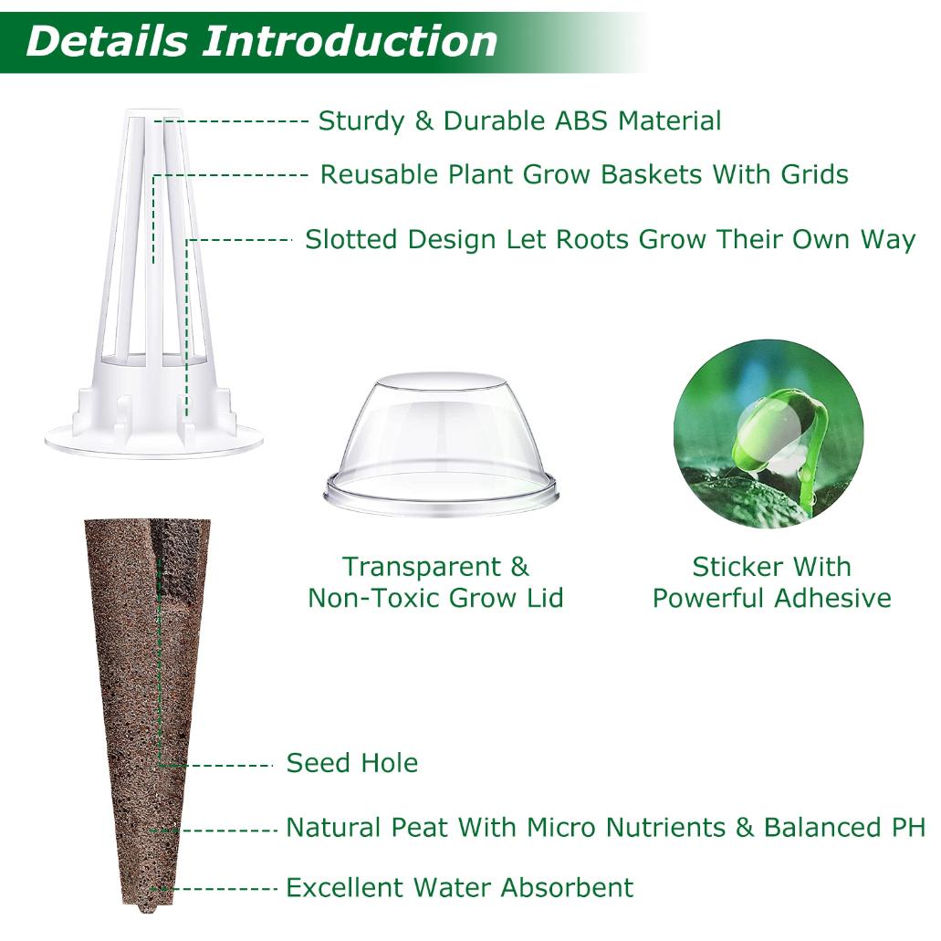 Grow Pod Containers 120 Piece Seed Pod Kit Hydroponic Garden Growing Containers Grow Anyth ...