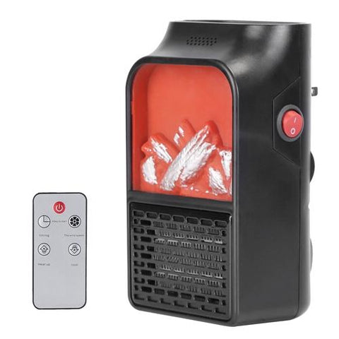 800W Plug-In Space Heater Wall Outlet Heater Rotatable Adjustable Temp