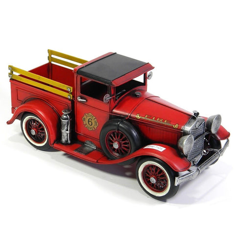 Antique Style Model American Red Fire Truck