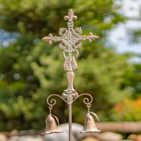 Set of 3 Iron Cross Garden Stakes Anael, Cael, & Raphael