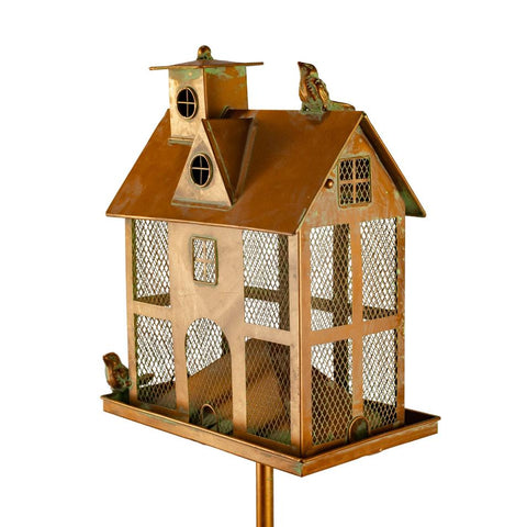 85" Tall Colonial Home Iron Birdfeeder Stake "Ivyland"