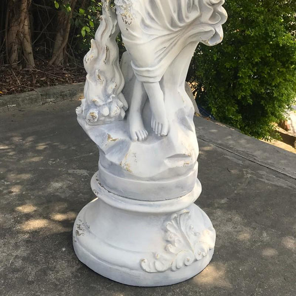 Magnesium Angel Garden Statues in Antique Grey