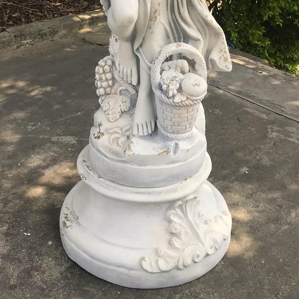 Magnesium Angel Garden Statues in Antique Grey