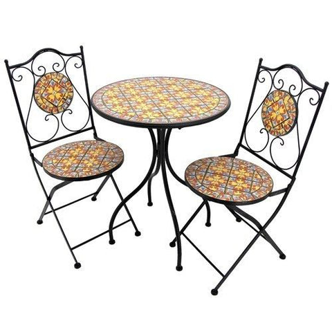 Barcelona Mosaic Bistro Table and Chairs Set