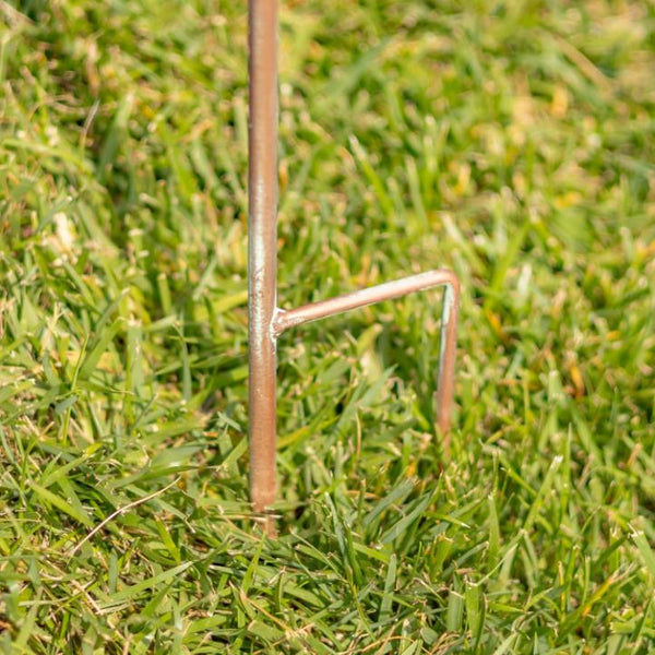 Set of 3 Iron Cross Garden Stakes Anael, Cael, & Raphael