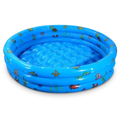 Inflatable Swimming Pool Blow Up Family Pool For 3 Kids Swim Ball Backyard Mini Pool