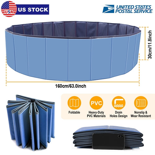 Foldable Pet Swimming Pool PVC Kiddie Baby Dog Swim Pool Bathing Tub