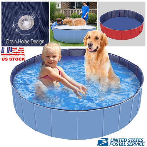 Foldable Pet Swimming Pool PVC Kiddie Baby Dog Swim Pool Bathing Tub