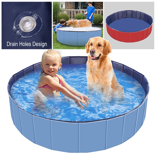 Foldable Pet Swimming Pool PVC Kiddie Baby Dog Swim Pool Bathing Tub