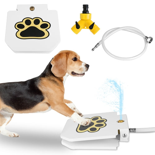 Dog Water Fountain Pet Push Dispenser Step-on Activated Sprinkler Paw Pedal