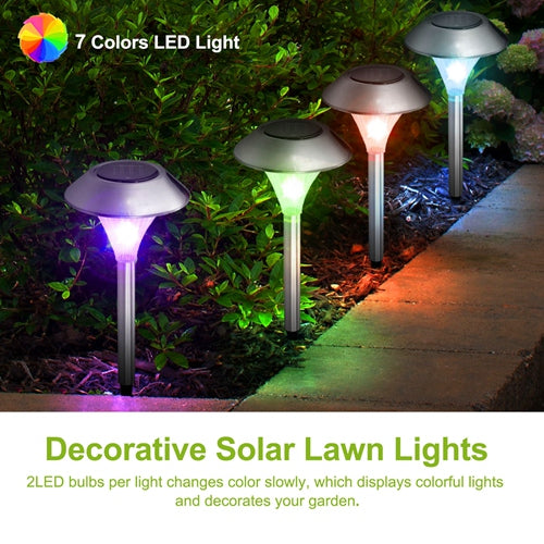 Solar Garden Lights Outdoor IP44 Waterproof Pathway Lights Color Changing Lamps