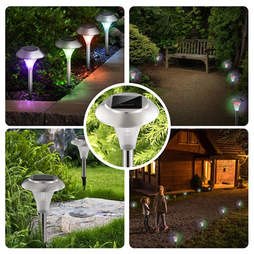 Solar Garden Lights Outdoor IP44 Waterproof Pathway Lights Color Changing Lamps
