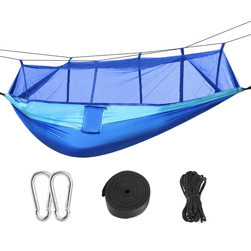 2 Person Hammock w/ Mosquito Net Outdoor Camping Portable Nylon Swing Hanging Bed