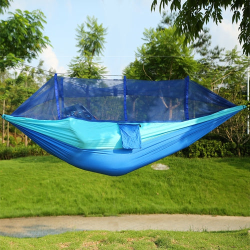 2 Person Hammock w/ Mosquito Net Outdoor Camping Portable Nylon Swing Hanging Bed