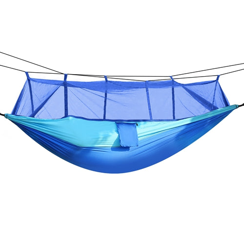 2 Person Hammock w/ Mosquito Net Outdoor Camping Portable Nylon Swing Hanging Bed