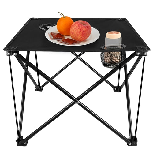 Foldable Travel Camping Table Portable Table Lightweight with Cup Holder & Carrying Bag