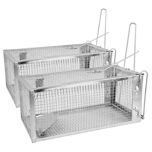 Small Rat Trap Cage Humane Live Rodent Trap Cage Metal Bait Catch