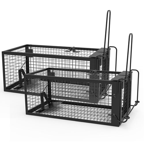 Small Humane Trap Cage Live Rodent Galvanized Iron Control Bait Catch