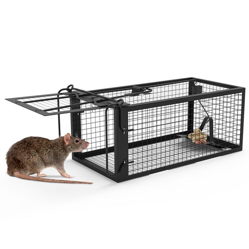 Small Humane Trap Cage Live Rodent Galvanized Iron Control Bait Catch