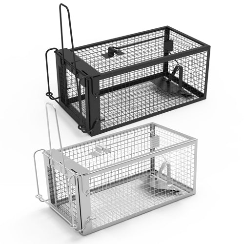 Small Humane Trap Cage Live Rodent Galvanized Iron Control Bait Catch